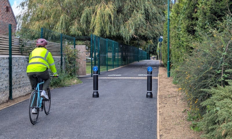 Upgraded cycle and pedestrian path to encourage active travel